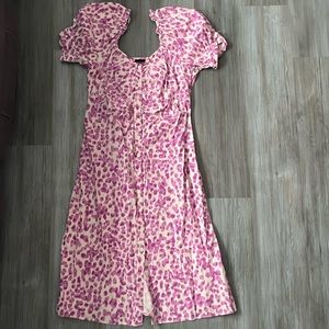 Purple Dotted Maxi Dress